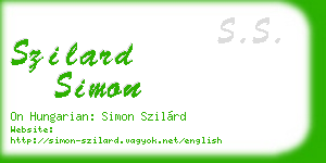 szilard simon business card